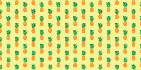 Seamless Pineapple Pattern for International Pineapple Day