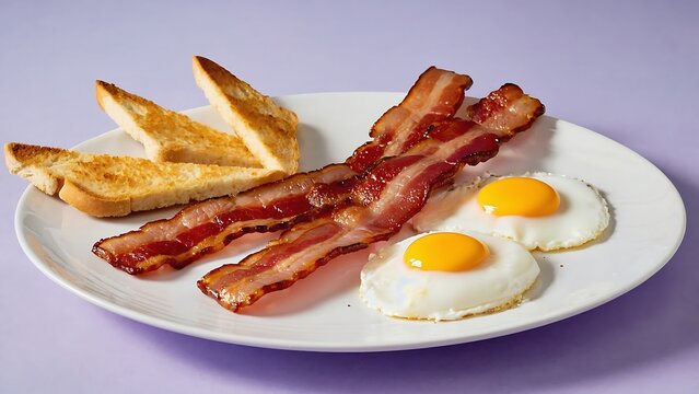 Bacon and eggs breakfast - Powered by Adobe