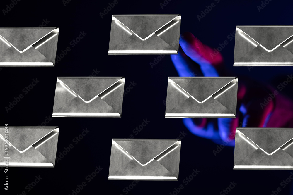 Poster secure your email with strong passwords and vigilance against phishing scams. protect your data!