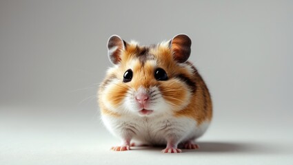 A hamster isolated on a white background.