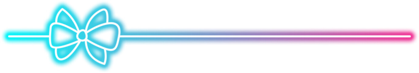 Neon Bow Knot Line Border