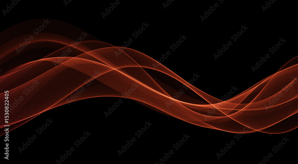 Aufkleber vector abstract shiny glowing red color wave. transparent wavy lines. elegant luxury background. bla