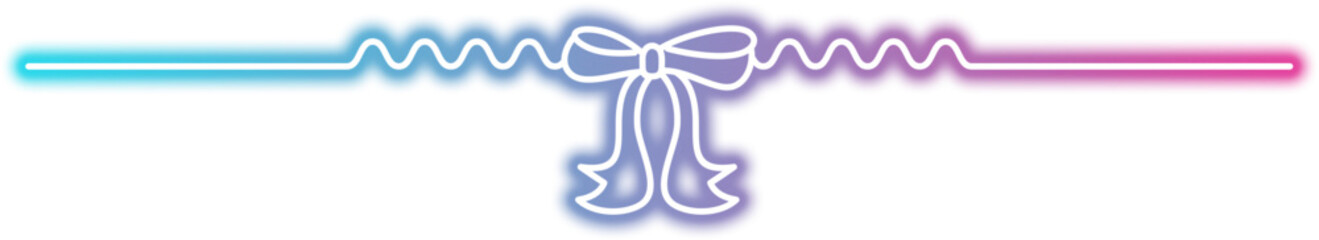 Neon Bow Knot Line Border