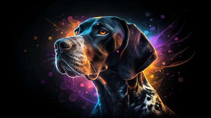 "Dalmatian in Cosmic Glow"