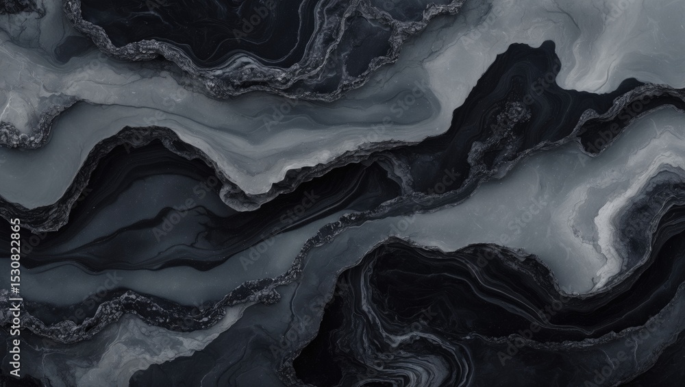Poster black marble background with an abstract natural pattern designed for the background.