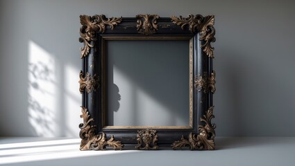 Black ornate frame, comparable to others in my portfolio.
