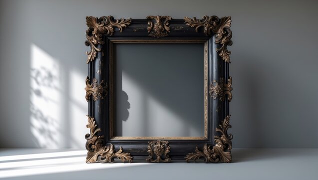 Black ornate frame, comparable to others in my portfolio.