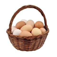 Basket of eggs giving joyful vibe
