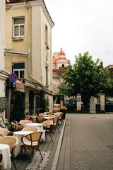 Cozy streets in Vilnius in summer