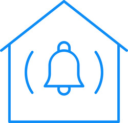 Home  Alarm   In Outline Icon