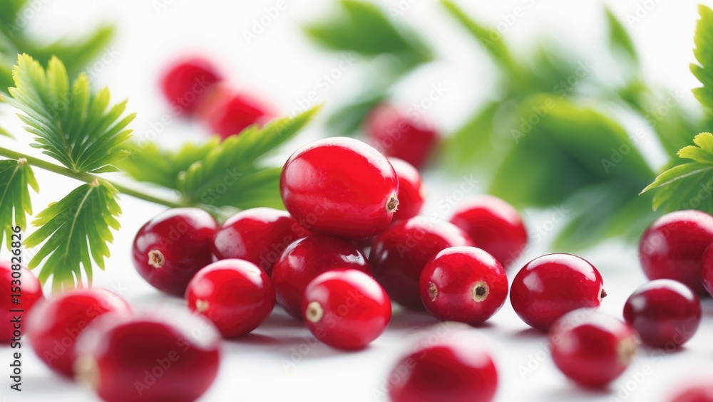 Poster cranberries isolated on background with a plain backdrop.