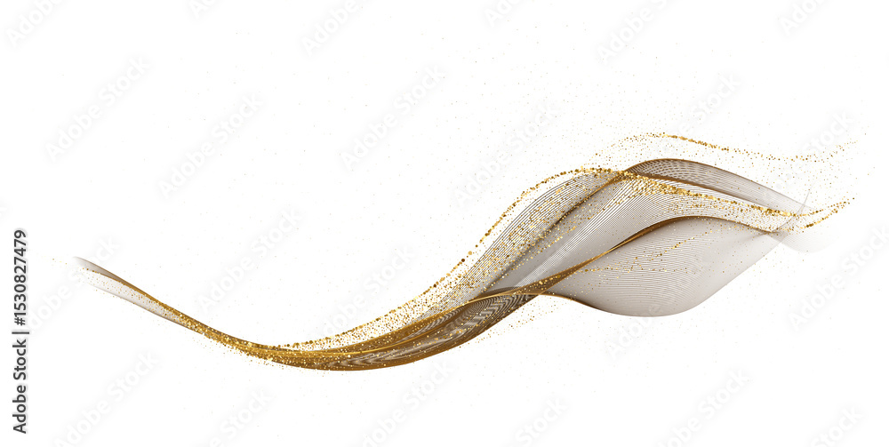 Poster Abstract shiny color gold wave design element. Merry Christmas and Happy New Year Background. BG for invitation and greeting card