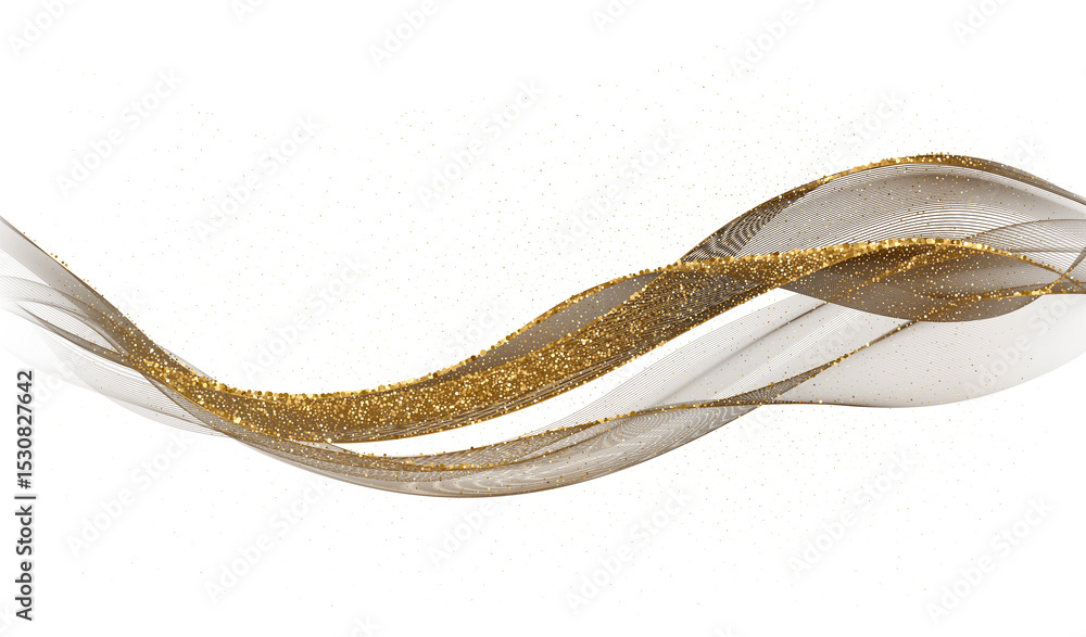Poster Abstract shiny color gold wave design element. Merry Christmas and Happy New Year Background. BG for invitation and greeting card
