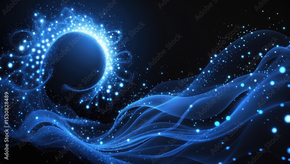 Poster cosmic light background with a luminous and ethereal atmosphere.