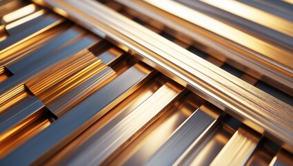 Corrugated metal texture showcasing a distinctive pattern and surface finish.