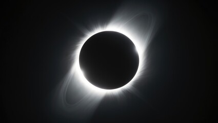Corona of the sun during totality observed during a solar eclipse.