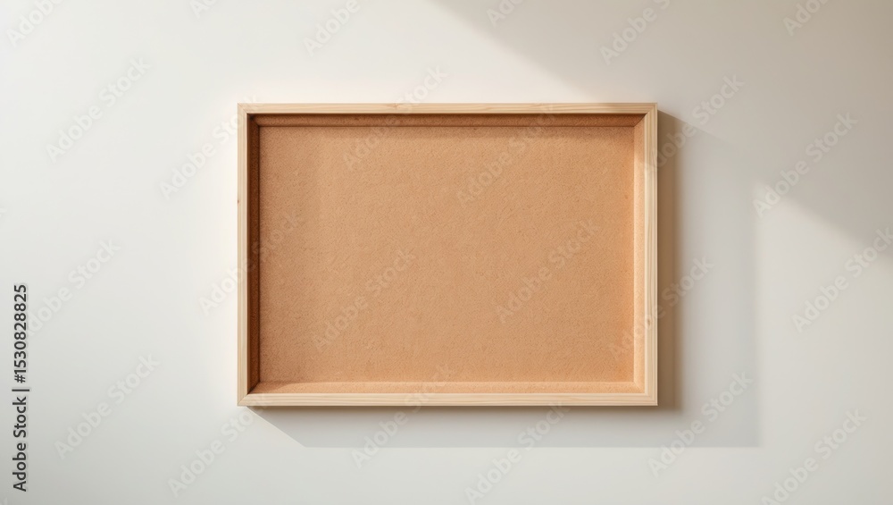 Poster cork board isolated on a white background with no other objects present.