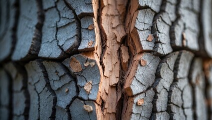 Cork oak bark background or texture showcasing the natural pattern and surface.