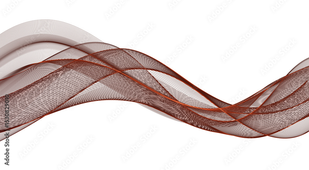 Aufkleber abstract shiny glowing red color wave. transparent wavy lines. elegant luxury background. glowing on