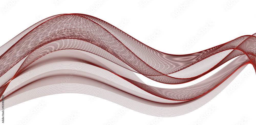 Poster abstract shiny glowing red color wave. transparent wavy lines. elegant luxury background. glowing on