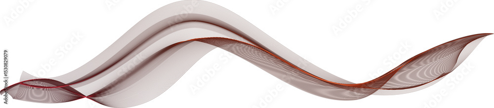 Aufkleber abstract shiny glowing red color wave. transparent wavy lines. elegant luxury background. glowing on