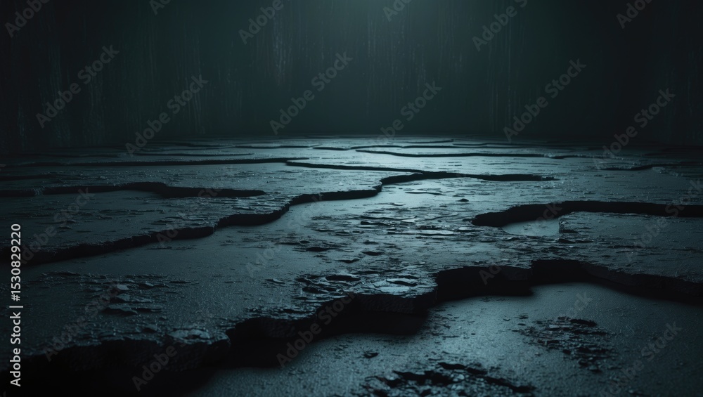 Poster black stone texture wall background with an abstract grunge design and ample copy space.