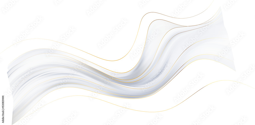 Poster abstract white swirl wave background. flow liquid lines design element. white liquid fluid shape
