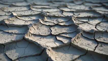 Cracked Earth showing dry and barren land with parched soil and desolate terrain