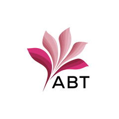 ABT Abstract Pink Floral Logo Design – Modern Petal Icon for Beauty, ABT Later logo,  Spa, and Wellness Branding
