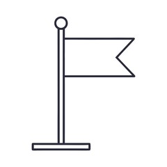 Fototapeta premium clean black pennant flag marker icon graphic