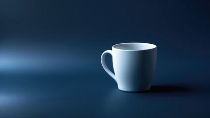 Stylish Mug, Contemporary Mug, Minimalist Styled Stock, Ceramic Mug, Navy Blue Background