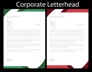 corporate business letterhead design template. vector letterhead template for any company.Letterhead format template, business style letterhead design template. Company letterhead template designs.
