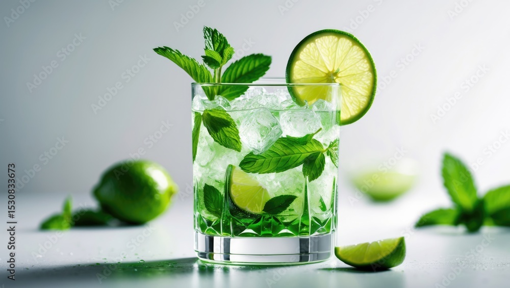 Poster A mojito drink prepared with the help of generative AI tools