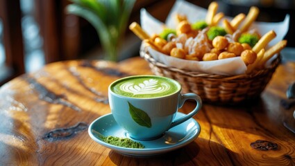 A Matcha Latte is a smooth beverage created by blending matcha green tea powder with steamed milk.