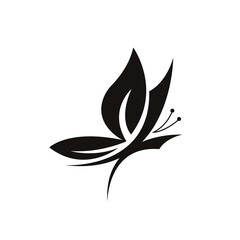 Fototapeta premium black and white butterfly vector