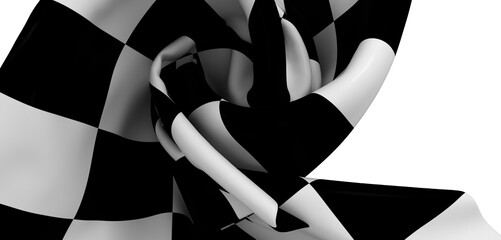 Dramatic close-up of a waving checkered flag. Perfect for speed, racing, competition, and victory...