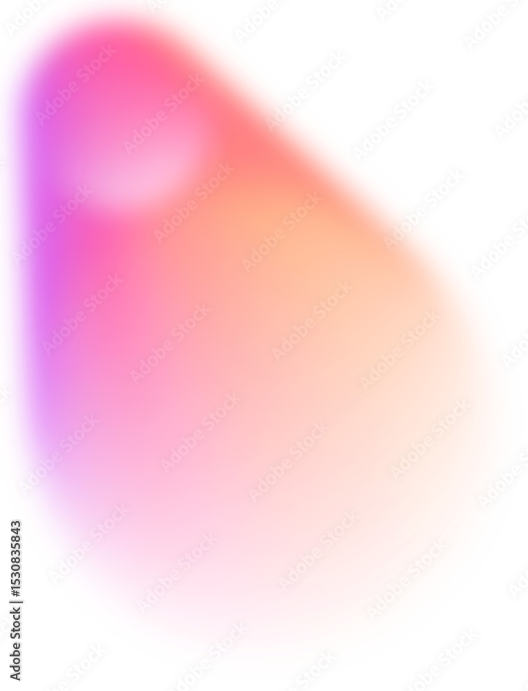 Poster abstract color gradient shape. pink purple orange blurred design element