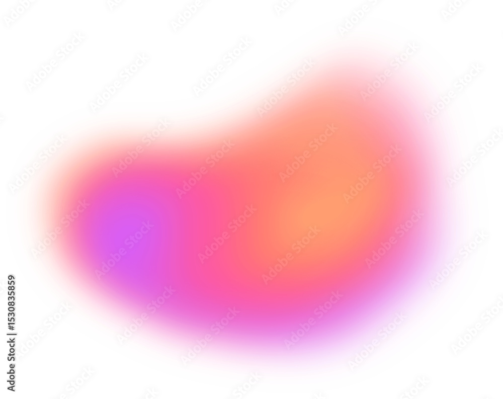 Poster abstract color gradient shape. pink purple orange blurred design element