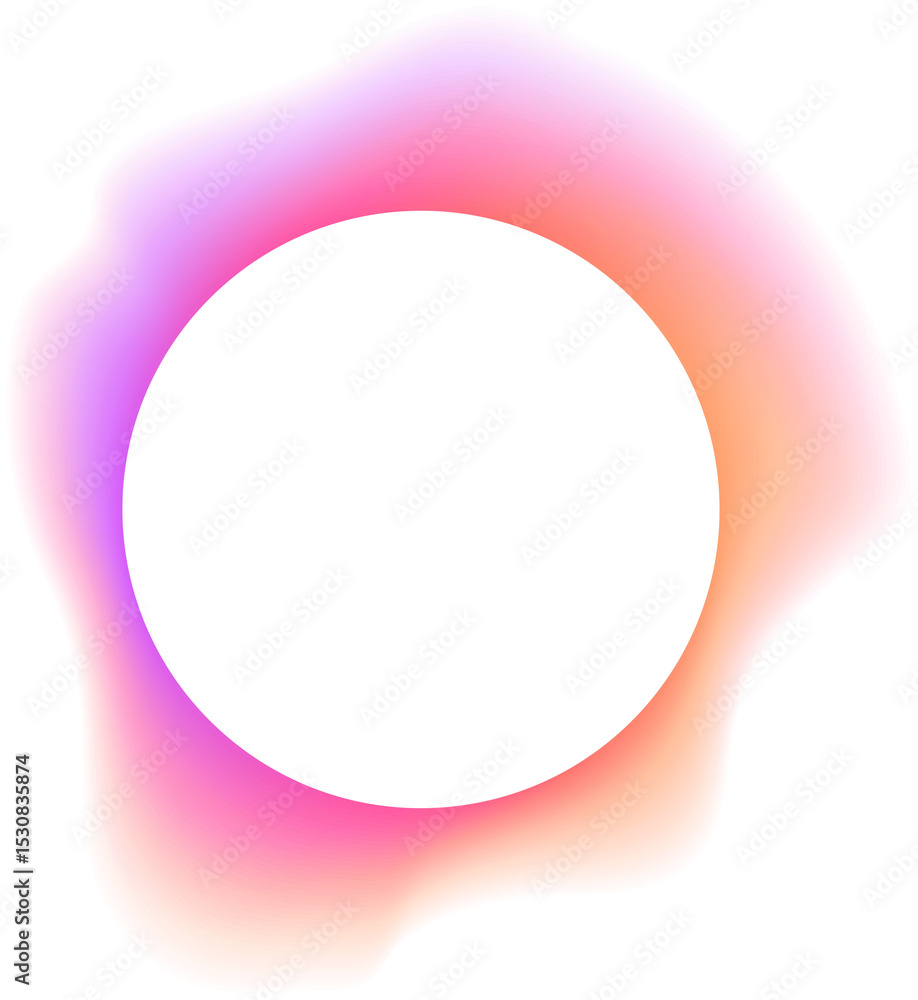 Poster abstract color gradient shape. pink purple orange blurred design element