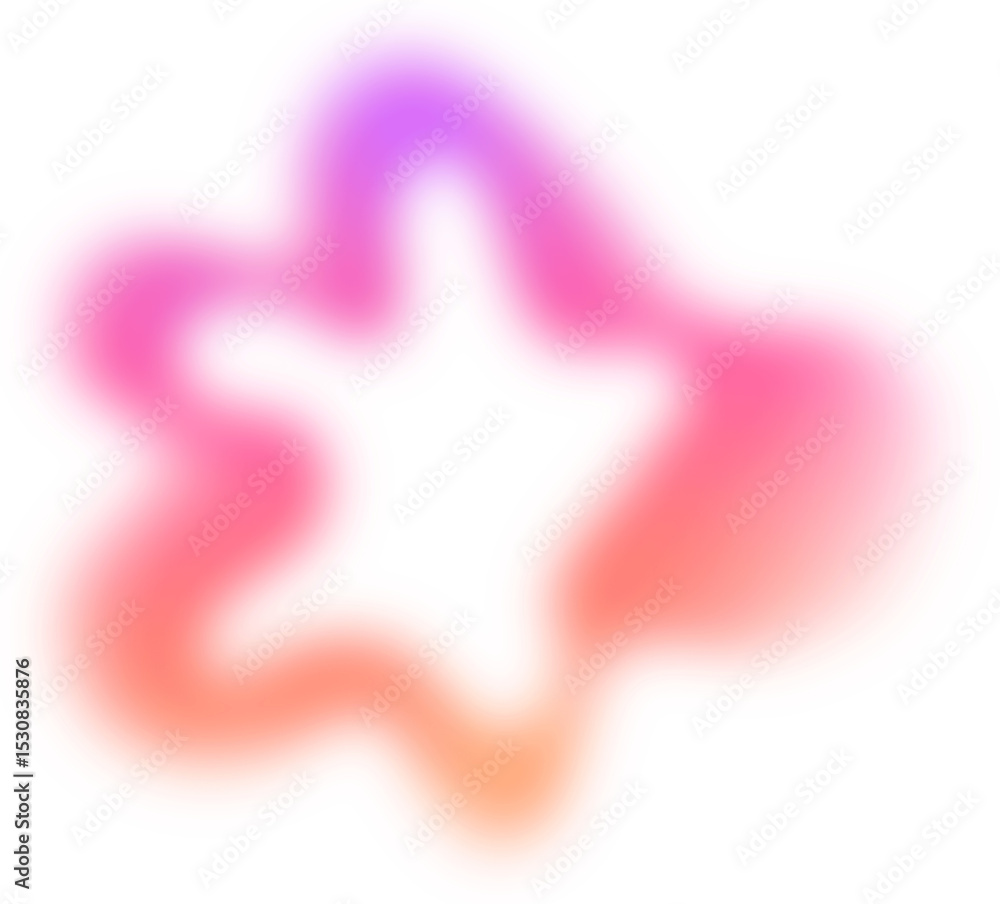 Poster abstract color gradient shape. pink purple orange blurred design element