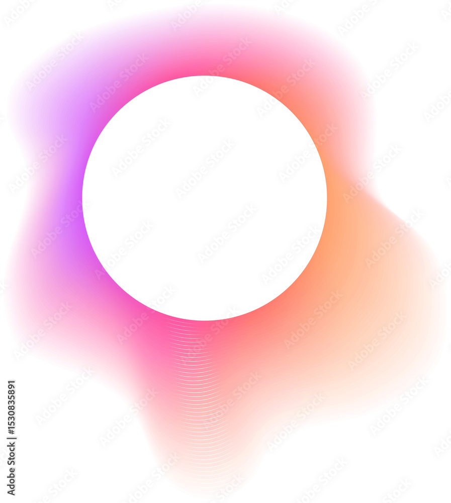 Poster abstract color gradient shape. pink purple orange blurred design element