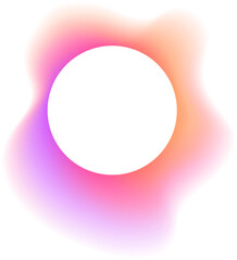 Abstract Color Gradient Shape. Pink Purple Orange blurred Design Element