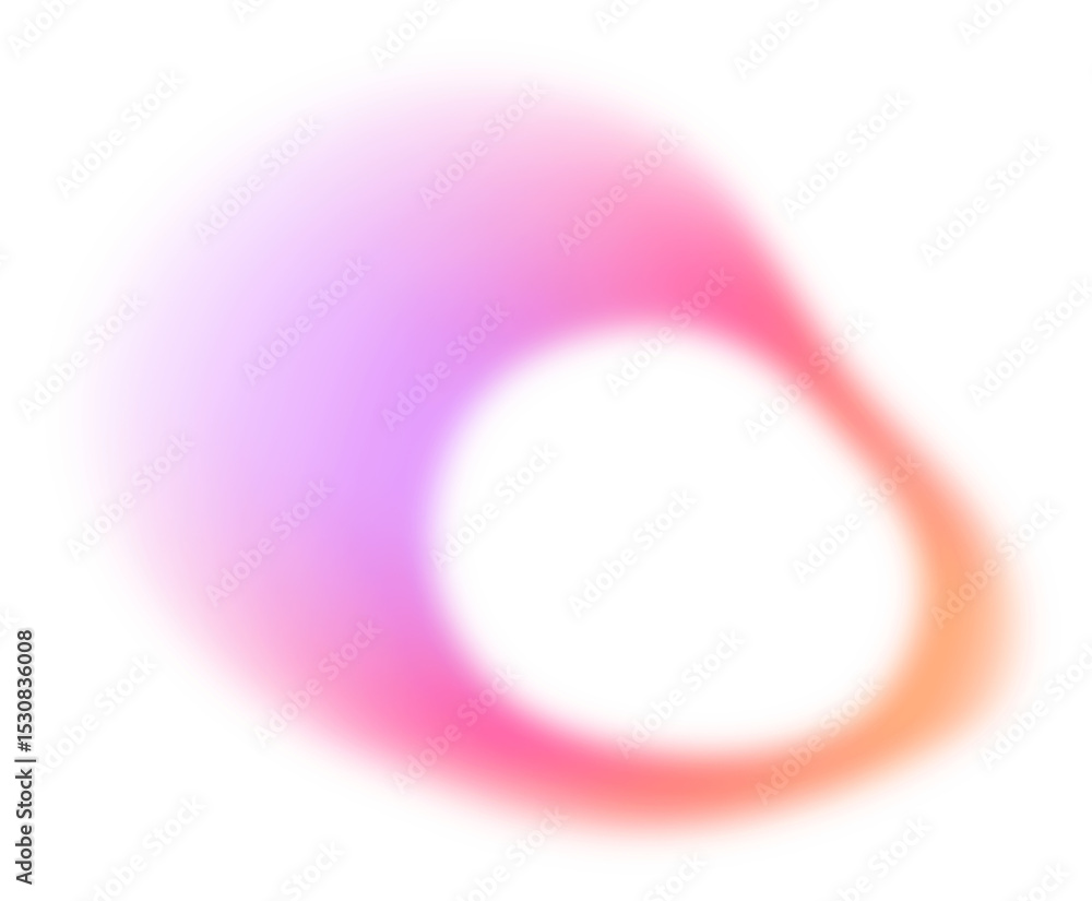 Poster abstract color gradient shape. pink purple orange blurred design element
