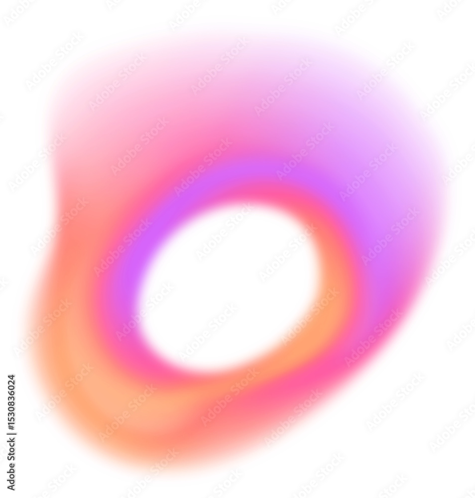 Poster abstract color gradient shape. pink purple orange blurred design element