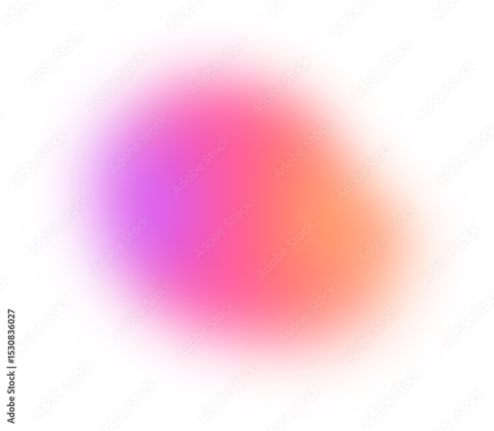 Poster abstract color gradient shape. pink purple orange blurred design element