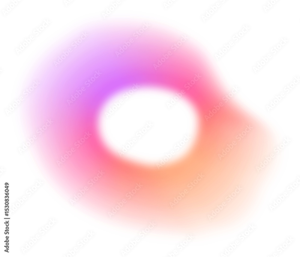 Poster abstract color gradient shape. pink purple orange blurred design element