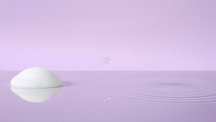The Essence of Purity: The image shows a minimalistic composition of water droplet, the embodiment of freshness and purity. Evoking a sense of calm and serenity.
