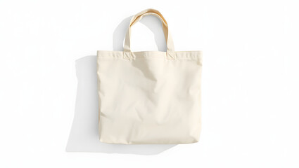 Plain Tote Bag Mockup: A clean, simple, and versatile off-white tote bag, perfect for showcasing your branding or design.  The bag is shown in a top-down view.