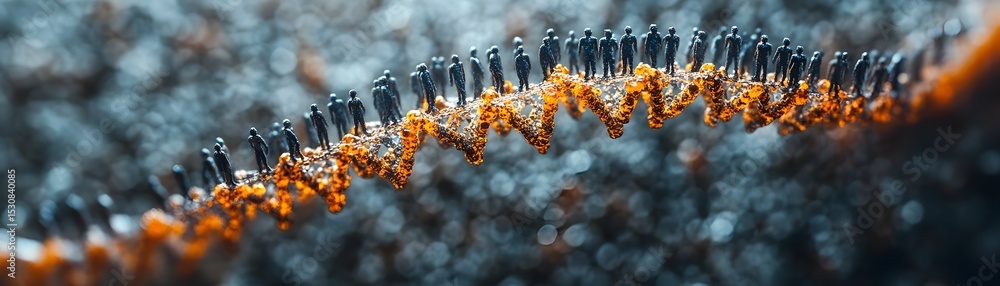 Aufkleber highly detailed and magnified view of the complex helical structure of dna molecules revealing the i