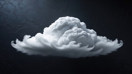 A cloud against a dark background in an image.